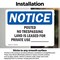 Signmission Posted No Trespassing Land Is Leased For OSHA Notice Sign, Vinyl Decal, 14in W x 10in L, 2PK OS-2PACK-NS-D-1014-L-17726 - alternate 4